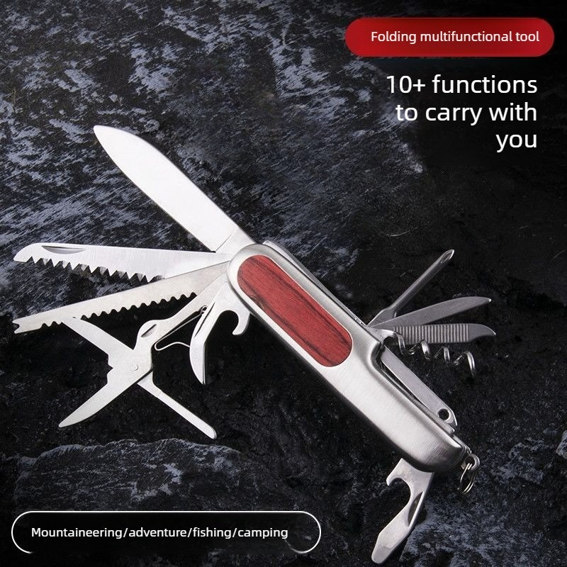 Camp Knife Multi - 10 in 1 Multifunctional Swiss Folding