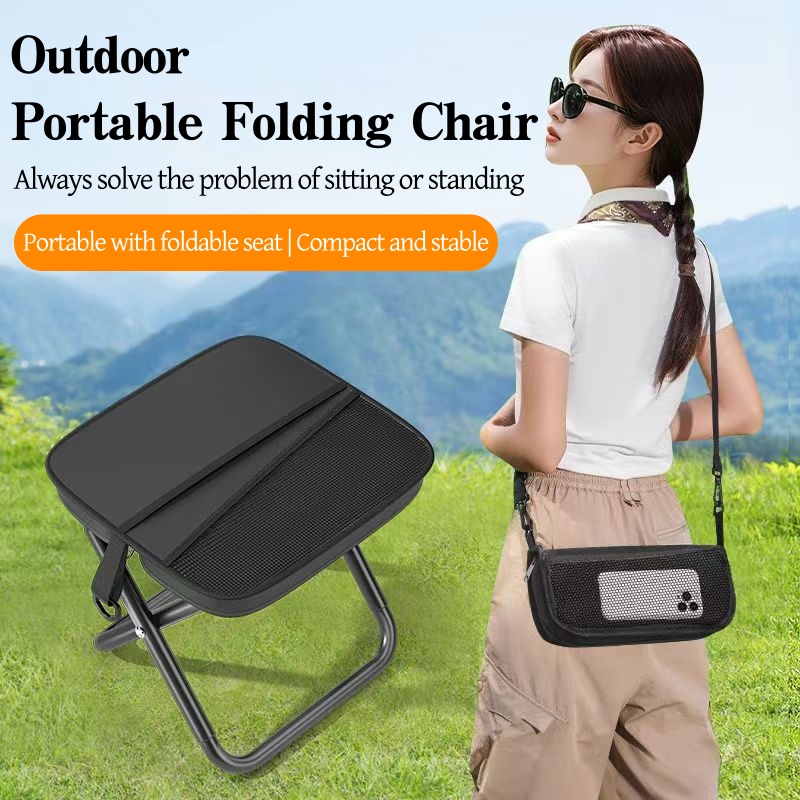 Outdoor Adventure And Travel - 4Q Portable Foldable Backpack Stool Lightweight