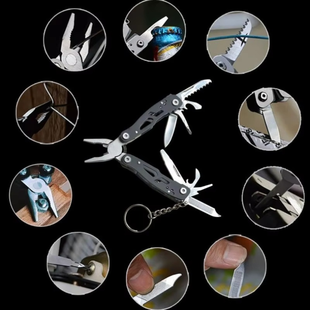 Camp Knife Multi - Camping Multitool Stainless Steel Portable Folding