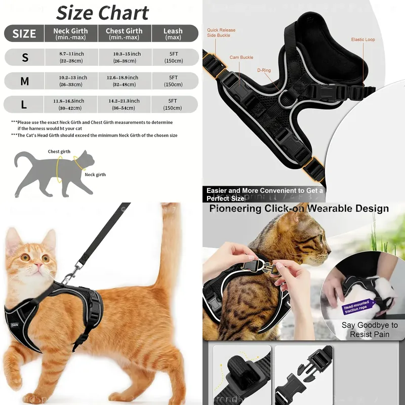 Cat Harness And Leash Set Anti - огляд і ціна Outdoor Adventure Walks