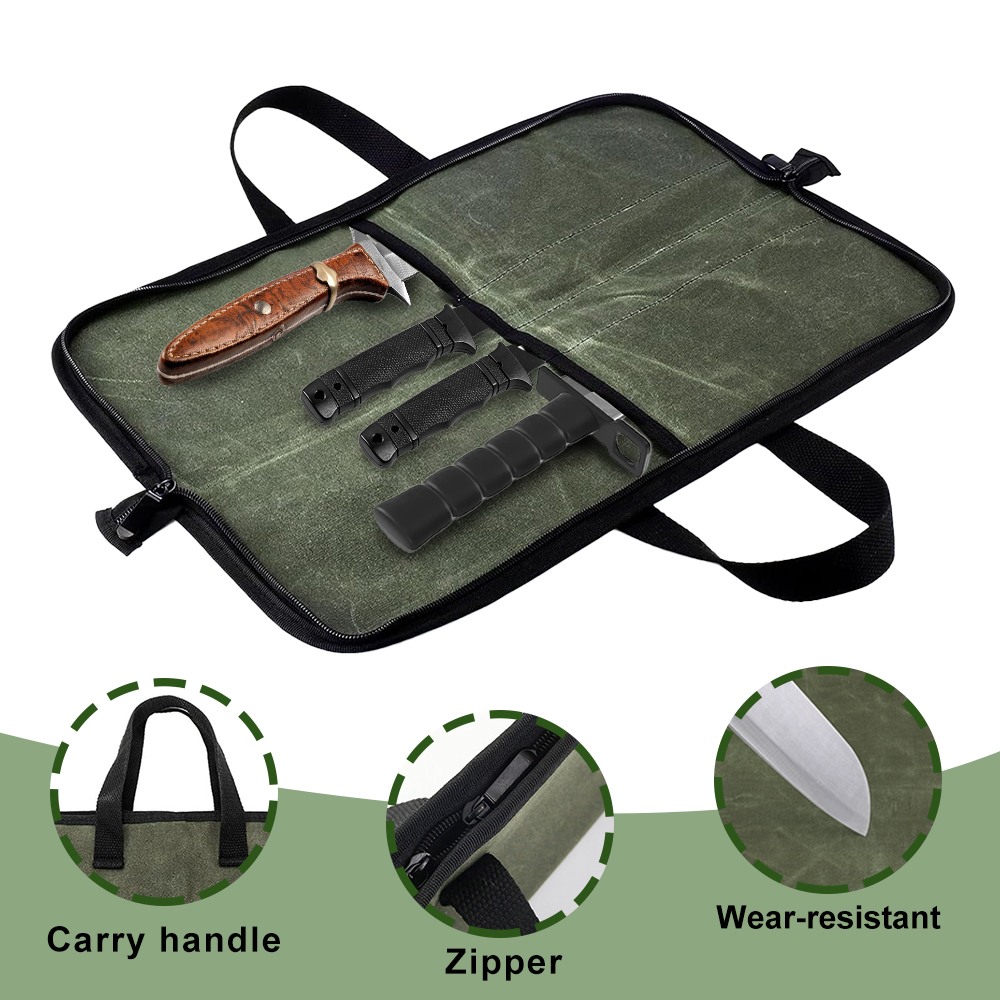 Waxed Canvas Knife Roll Bag Mu - огляд і ціна Camp Knife Multi