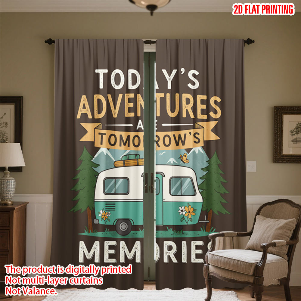 2pcs 2D flat printing Curtain  - огляд і ціна Outdoor Adventure Youtube