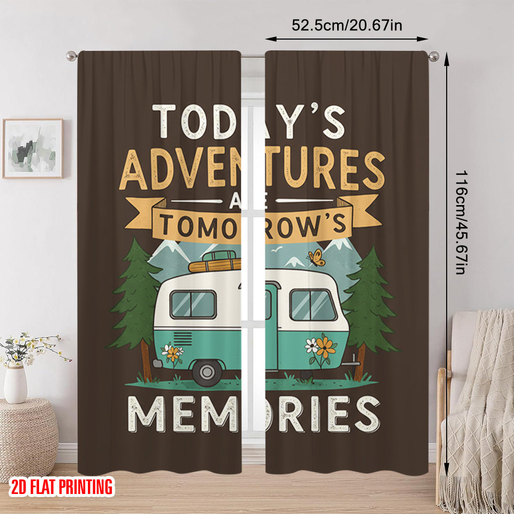 2pcs 2D flat printing Curtain  - огляд і ціна Outdoor Adventure Youtube