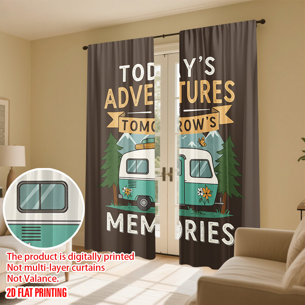 2pcs 2D flat printing Curtain  - огляд і ціна Outdoor Adventure Youtube
