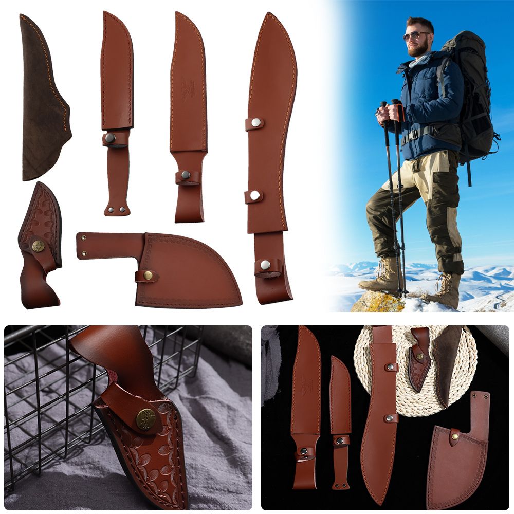 Brown Leather Sheath Holder Po - огляд і ціна Camp Knife Multi