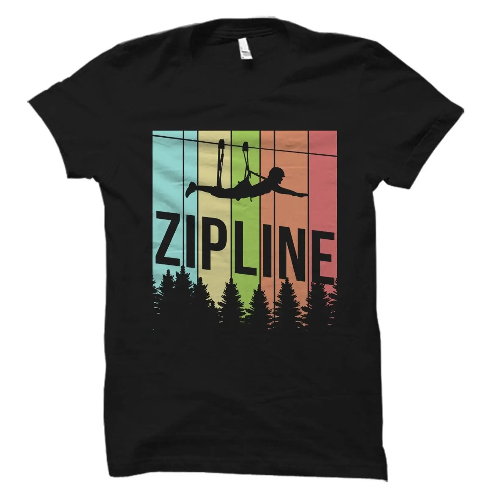 Vintage Retro Zipline T shirt  - огляд і ціна Outdoor Adventure Ziplines & Waterfall Puerto Vallarta